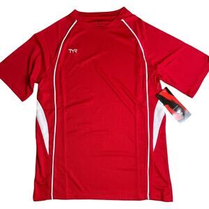 TYR Mens Alliance Tech Tee Tshirt - Textured Red - Size Small - $34